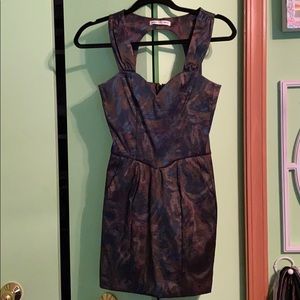 Many Belles Down Multi-Colored Mini Rayon Dress